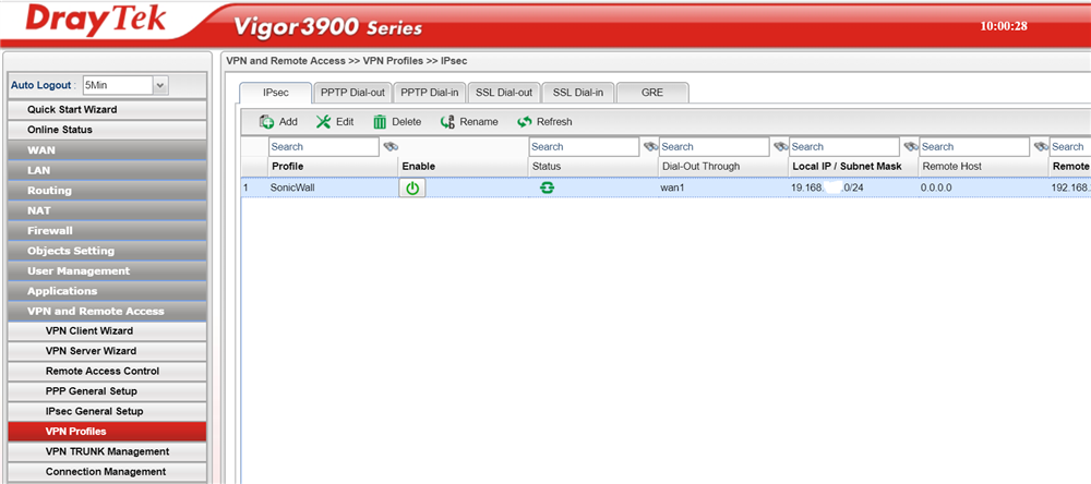 DrayTek VPN Profiles