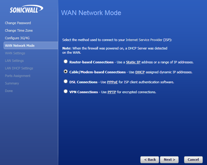 Sonicwall WAN