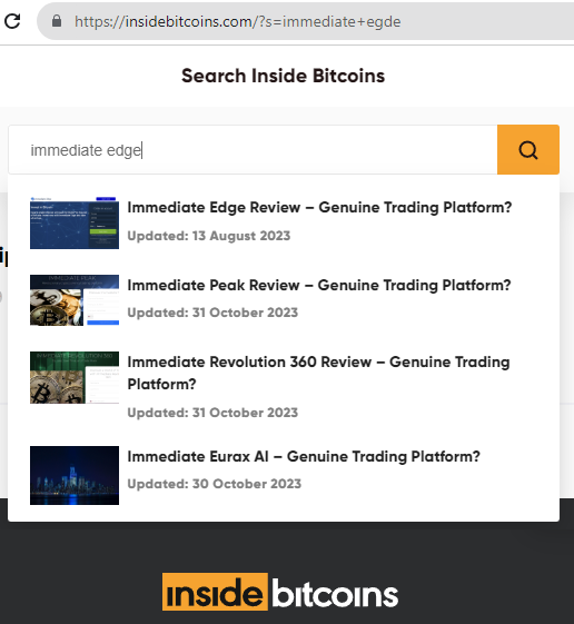 Fake reviews of immediate edge on insidebitcoins.com