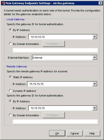 New Gateway Endpoints Setting
